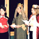 Dressed as the three kings, these ladies performed in an Epiphany skit.