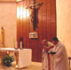 Throughout the day the priests came together to pray the breviary together in the chapel.