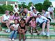 Missionaries with children from the town.