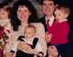 Elizabeth Matthews with her infant son Brendan in her arms. Today, Brendan is a Legionary religious.