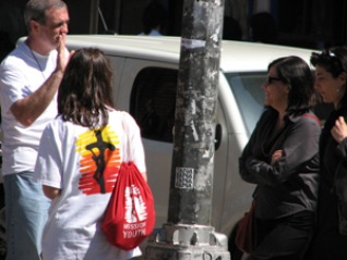 missionaries by the cross