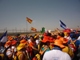 Arriving to Cuatro Vientos airfield for the Saturday vigil.