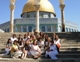 The mothers and daughters in front of the Dome of the Rock in Jerusalem.