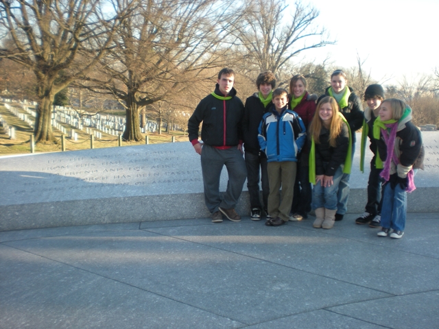 group at Kennedy memorial