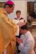 Bishop Nicolas Brouwet lays his hands on Br Adri&aacute;n Gonz&aacute;lez, LC.