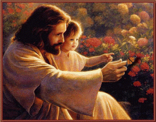 Jesus and a little child