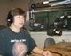 Kelly Luttinen in the WCAR 1090 AM studio.