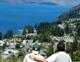 Roberto and Nico Sanchez enjoy a moment overlooking Lake Wakatipu.