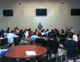Chicago Bears player Eric Peterson speaks to LTP boys at Marian Catholic High.
