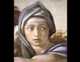 A detail of Michelangelo's Sibyl of Delphi in the Sistine Chapel.