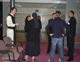 High school students chat with representatives of various religious orders.