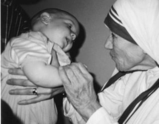 Mother Teresa and baby