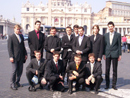 Group of young Regnum Christi members from Slovakia during the Holy week in Rome (Photo on St. Peter&acute;s square)