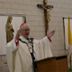 Cardinal Adam Maida encourages the staff and students of Everest Academy during his homily.