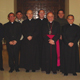 Mons. Gino Reali acompa&ntilde;ado por los formadores y miembros del Centro Sacerdotal <i>Maria Mater Ecclesiae</i>, a la derecha del obispo se encuentra el P. Javier Garc&iacute;a, L.C., rector del centro.