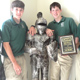 The Pinecrest Paladin Academic Team. L-R: Sophomore Kate Foster and juniors Michael Williams, Rob Herd, and Roberto Ocon with their 1st Place plaque.