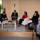 El P. Juan Rivas, L.C., con panelistas durante una grabaci&oacute;n.