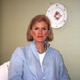 Kelley Proxmire, in the room she designed for the 2002 Designers Showcase.