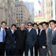 Oak Alumni with Father Michael Duffy, LC await the Pope�s arrival on 5th Avenue in Manhattan.