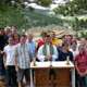 Outdoor Mass overlooking the lake.