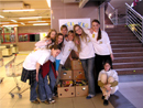 Members of the Flame Girls Club in Bratislava, Slovakia, take part in the Action Kilo food drive.
