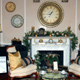 A sitting room all spruced up for the holidays