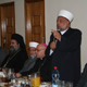 Sheykh Ikrama Sabri, gran Muft&igrave; di Gerusalemme, durante le parole alla cena.