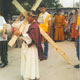 Don Giuseppe rappresent&ograve; Ges&ugrave; Cristo durante la Via Crucis nel Ejido.